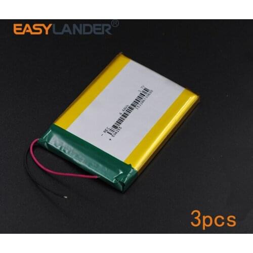3PCS/Lot 3.7V 1200mAh 504255 Rechargeable li Polymer Li-ion Battery For Mp4 PAD DIY bluetooth Vedio Tablet PC mobile 054255