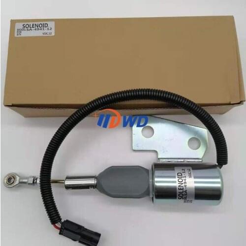 3991167 3964627 SA-4941-12 J932529 J931167 12V Stop Solenoid For Cummins 4BT Hyundai R130 R170 Case 550h Bulldozer Diesel Engine