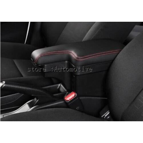 Car Armrest Case For Honda JAZZ 2014 2015 2016 2018-current Armrest Central Store Content Storage Box With Cup Holder Ashtray