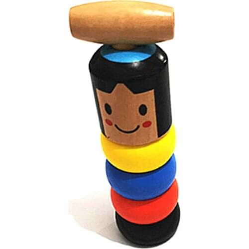 Wooden Immortal Daruma Unbreakable Man Magic Toy Magic Tricks Close Up Stage Magic Props Fun Toy Accessory