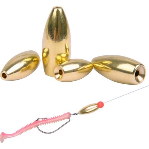 Drop Shot Fishing Sinker Bullet Shape 3.5g 5g 7g 10g Brass Weight Corrosion Resistance Carp Fishing Baits Sinker Fishing Tools#3