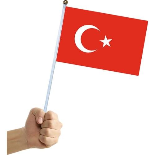Handle Turkey Window Flags Hand Holding Turkey Hanging National Flag Turkey Home Decoration country Flags For Party Ornaments