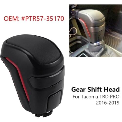 Car Gear Shift Knob Leather Gear Shift Head PTR57-35170 for Toyota Tacoma TRD PRO 2016-2019 (Automatic)