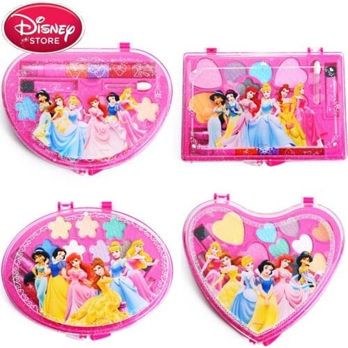 Disney Frozen Girls Princess Cosmetics Make Up Set Cartoon Frozen Anna Elsa Polish Beauty Makeup Box Baby Kids Christmas Present