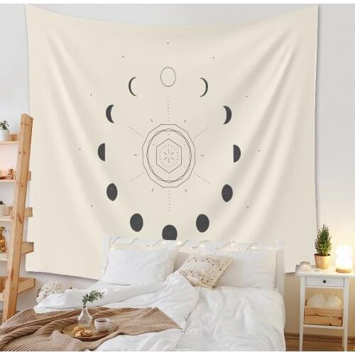 Creative Psychedelic Tapestry Moon Changing Wall Hanging Wall Tapestry Carpet Boho Home Decor Tapisserie