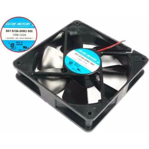 Globe Motors D47-B10A-04W2-000 DC 12V 0.32A 120x120x25mm 2-Wire Server Cooling Fan