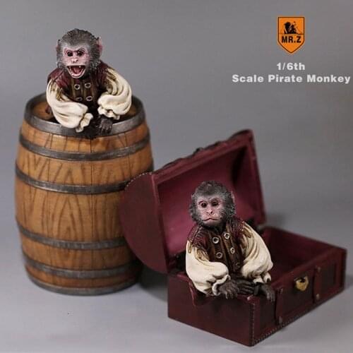 Mr.Z 1/6th Simulation Animal Model Pirate monkey Model Toy Gift Fans Collection Model 12" Action Figure Accessory