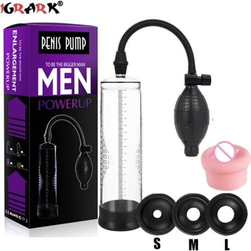 Effective Penis Pump Enlargement Vacuum Dick Extender Men Sex Toy Increase Length Enlarger Male Train Erotic Adult Sexy Product