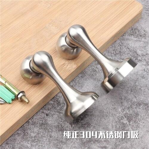 Stainless steel strong magnetic door suction wall suction door touch floor suction dual-purpose thickened door stopper