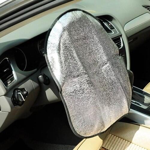 New Silver Aluminum Film Car Steering Wheel Shade Cover Sunshade Reflective Sun Protection Protector Top Selling Sun Shade Cover