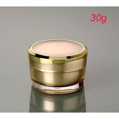 New 30g ACRYLIC gold cream bottle sample jar cream jar Cosmetic Packaging Cosmetic Jar