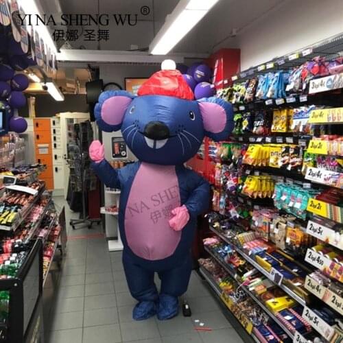 New Valentines Day Costume Present Mouse Inflatable Costume Fancy Halloween Thanksgiving Christmas Party For Men Women Adult
