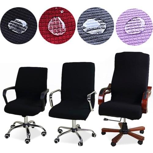 New Waterproof Swivel Chair Cover Stretchy Office Armchair Seat Backrest Protector