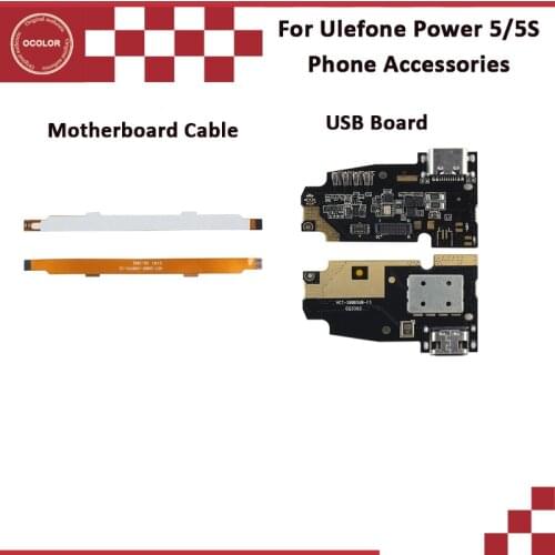 Ocolor For Ulefone Power 5S USB Plug Charge Board Motherboard Cable For Ulefone Power 5 USB Charge Board Motherboard Cable