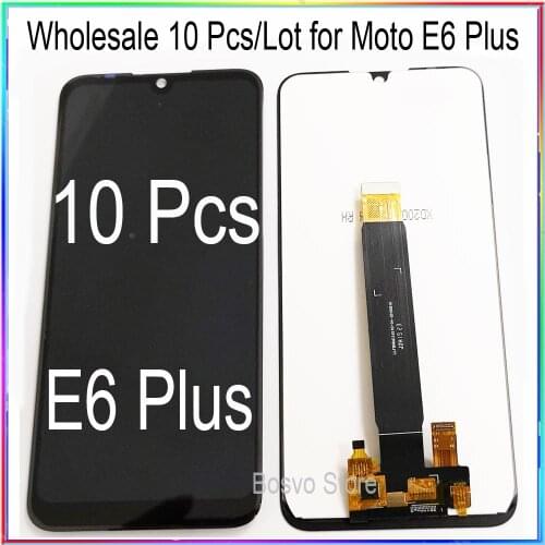WholeSale 10 Pcs/lot for Moto E6 PLUS LCD Screen Display with Touch Digitizer Assembly
