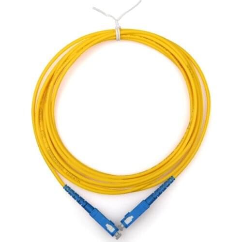 100 PCS Free Shipping Wholesale custom made SC Fiber Optic patch cord single mode jumper cable sm sx 1 3 5 10 20 m meters Ftth