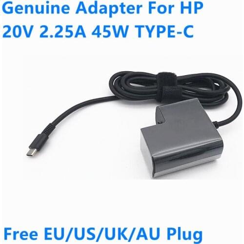 Genuine 20V 2.25A 45W TPN-DA07 TPN-LA06 Power Supply AC Adapter For HP Spectre 13 Elite X2 1012 G1 ADP-45VE BA Laptop Charger