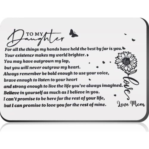 Gift Wallet Insert Card for Men Husband From Wife Girlfriend Boyfriend Birthday Valentines Day Gifts for Him for Boss Dad Son