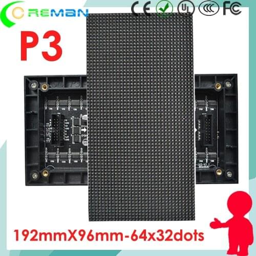 Discount product freeshipping led display screen module pixel 3mm / Indoor video wall led module p3 96*192mm 32*64 p4 p5 p6 p10