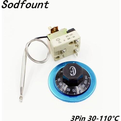 1pcs 60-200 Celsius Degree Adjustable Temperature Controller Capillary Thermostat Switch