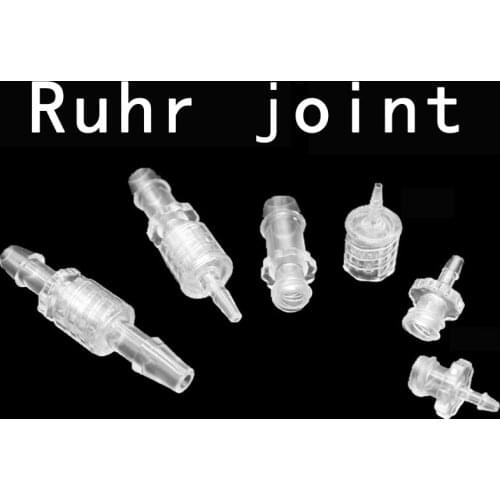 Ruhr connector Ruhr female connector of Ruhr internal and external spiral plastic silicone hose for laboratory 1 Pcs