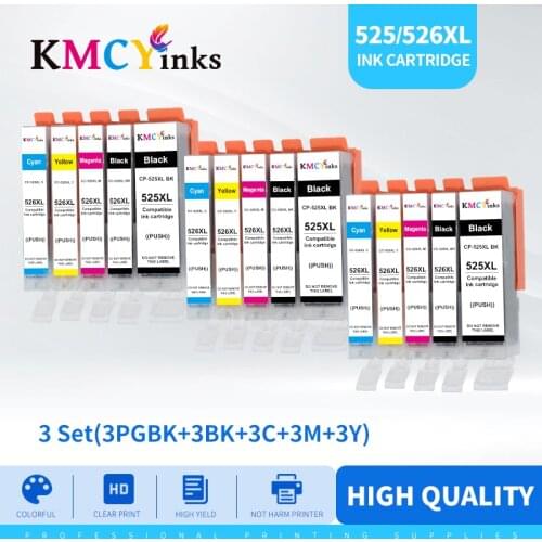 KMCYinks PGI525 PGI 525 CLI 526 XL Compatible Ink Cartridge For Canon Pixma MG6150 MG6250 MG8150 MG8250 Printer