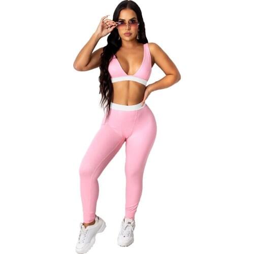 Sports Pants Suit Urban Casual Suspenders Women Outfit Stretch Pants + Bikini Two-Piece New Sexy Backless Summer Suit For Women