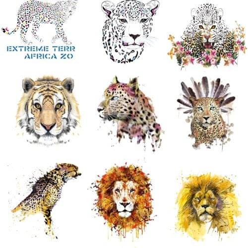 Iron-on Transfers for Clothing Patches for Clothes Animals Stickers Diy Patch Flex Fusible Transfer Vinyl Adhesive Stripe Rock C