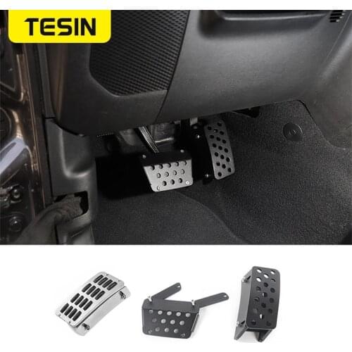 TESIN Car Pedals for Wrangler JK JL Car Foot Pedal Board Throttle Pedal Plate Accessories for Jeep Wrangler JK JL 2007-2019