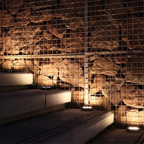 4/1Pcs Outdoor 8LED Solar Stainless Steel Underground Light Plug In The Ground Lawn Light Rainproof Villa Garden Courtyard Light