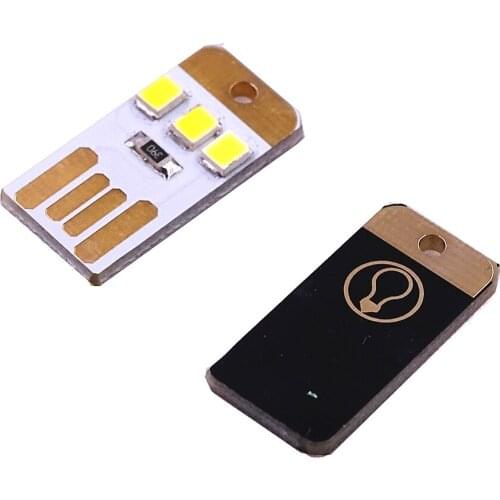 50 pcs Mini Ultra-Small Ultra-Thin Mobile Power USB Lamp Led Lighting USB Camping Light 2Led Computer Small Night Light