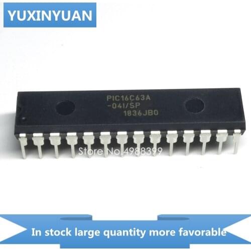 YUXINYUAN 1pcs PIC16C63A-04I/SP PIC16C63A-04ISP PIC 16C63A-04ISP 16C63A DIP28 in stock in stock