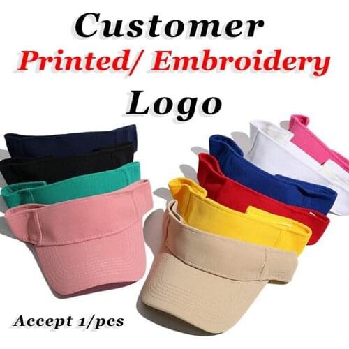 Factory Price! Free Custom Logo Empty Top Sun Sports Visor Hat Headband Summer Cap For Women Outdoor Running шапка женская