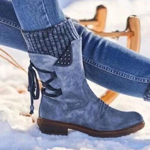 Premium Womens Winter Warm Back Lace Up Snow Boots Waterproof PU Leather Sneakers Outdoor Hiking Boots Work Shoes &T8