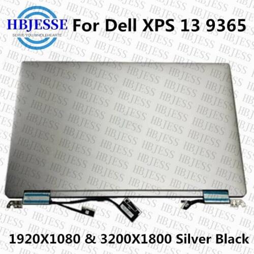 13.3" For Dell XPS 13 9365 P71G P71G001 LCD Touch Screen Display FHD QHD+ Touch Digitizer Full Assembly With Hings