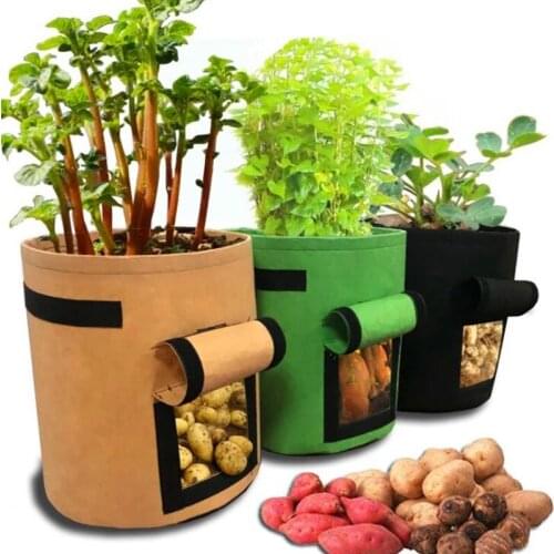 10PCS Plant Grow Bags Potato Pot Home Garden Greenhouse Growing Box