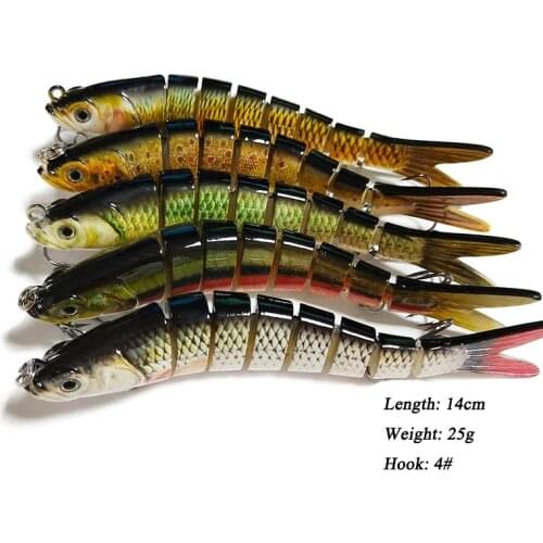 14cm 25g Sinking Wobblers Fishing Lures 8 Segment Hard Artificial Bait Lures Jointed Crankbait Swimbait For Fishing Tackle Lure