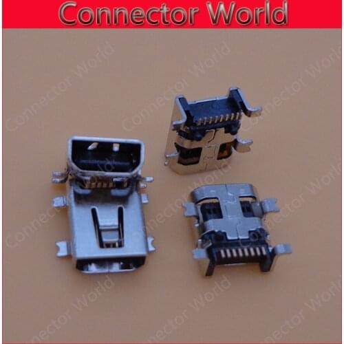 20-500pcs micro mini 8P USB port jack charging socket connector for MP3 MP4 GPS etc,4 foot SMT 8-pin female dock plug female