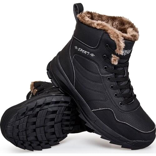 2020 Men Boots Winter Plush Warm Snow Boots Casual Men Winter Solomon Hiking Shoes Men Footwear Ankle Boots YXYT