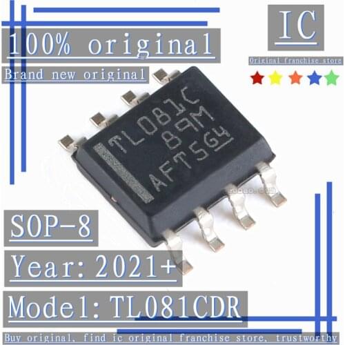 2021+100% Brand new original 10PCS-50PCS TL081CDR SOP-8 Single High Slew Rate JFET Input Operational Amplifier