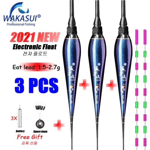 2021New 3Pcs-Set Fishing Floats Smart Electronic Carp Float LED Luminous Smart Catfish For Nearsighted Fishing Lovers Tackle