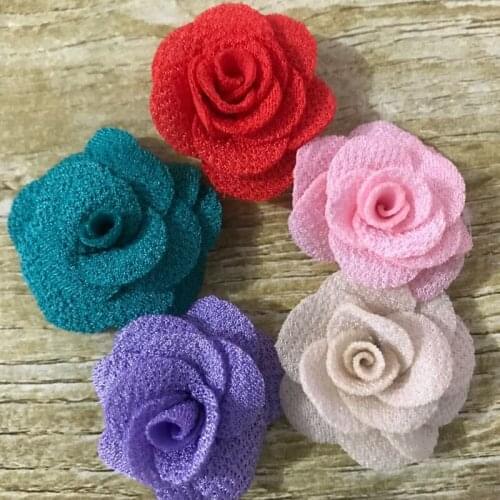 25Pcs Hand Made DIA 4Cm Cloth flowers corn grain three-dimensional Artificial rose flowers Wedding Decoration DIY Accessoires