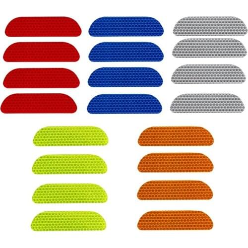 4Pcs/Set Car Door Warning Reflector Sticker Car Body Reflective Exterior Auto Accessories Reflective Tape Reflex Warning