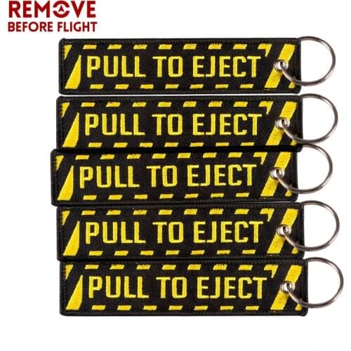 Keyring Pull To Eject motorcycle keychain Embroidered Aviation Gift Keychain Gift key Tags OEM sleutelhanger auto llavero moto
