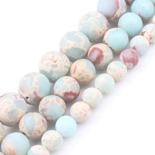 Natural Dull Polish Matte Snake Skin Stone Round Loose Beads For Jewelry Making 6 8 10 mm Diy Charm Bracelet Necklace 15 Inches