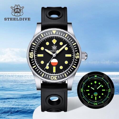 STEELDIVE Watch Men Hygrometer Special Version Japan NH35A Mechanical Wristwatch Sapphire Crystal Diver Watch 300M Fifty Fathom