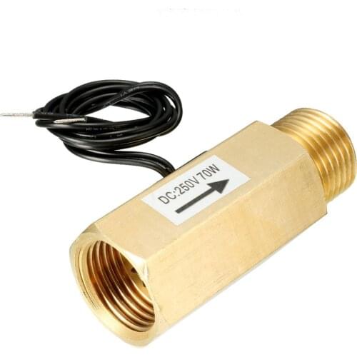 UXCELL 1PCS Water Flow Sensor G1/2 or G3/4 Hall Effect Liquid Sensor Switch Meter 2.5-30L/min 1.2-12L/min Brass Tone DC 250V
