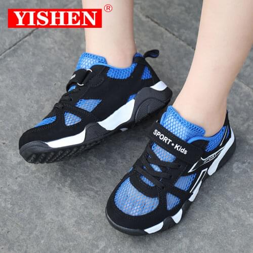 YISHEN Children Running Shoes Boys Sneakers Spring Autumn Mesh Hollow Breathable Shoes Sports Light Outdoor Tennis Kids Shoes