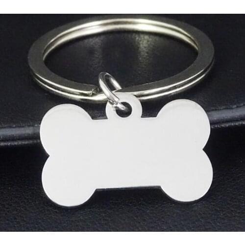 GNAYY JEWELRY Fashion in bulk Lot 5pcs Stainless Steel Solid Dog Tag Bone Keyring Key Chain Keychain