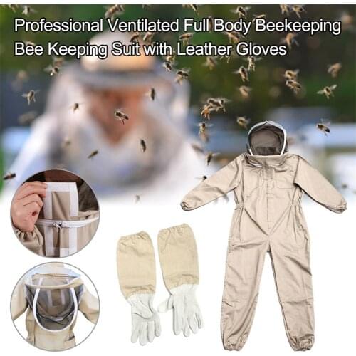 Beekeeper Suit Beekeeping Bee Keeping Suit With Gloves Bee Proof Protective Clothing Full Body Beekeeping Bee Keeping Suit